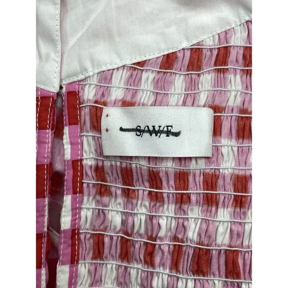 Anthropologie S/W/F Maxi Dress Pink Cross Cut Drop Waist Preppy Vacay Sz XL New